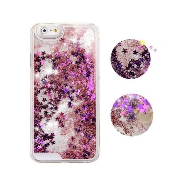 iPhone 6 Plus CaseCrazy Panda 3D Creative Liquid Glitter Design iPhone 6 Plus Liquid pink  stars